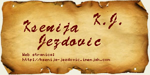 Ksenija Jezdović vizit kartica